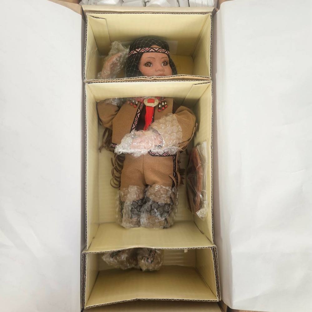 Danbury Mint Pathfinder Doll Gregory Perillo Porcelain Comanche Scout NIB COA